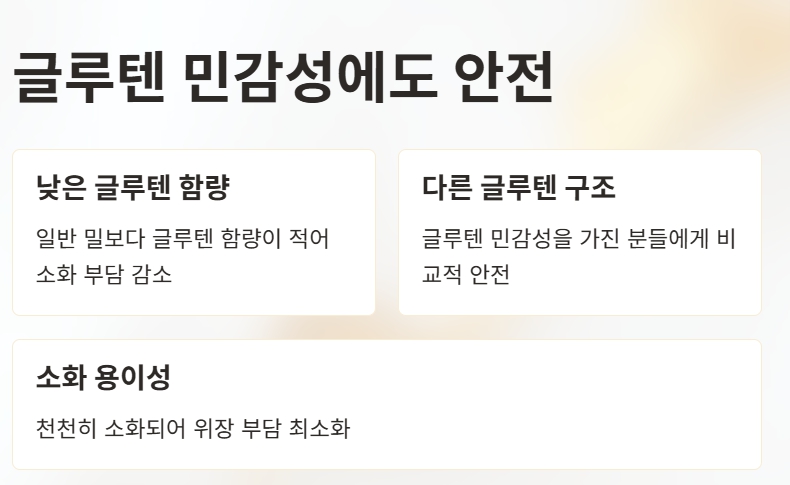 글루텐 민감성에도 안전