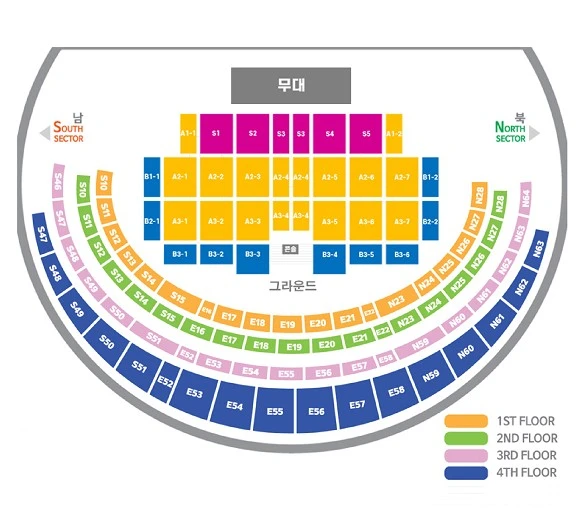 무대좌석 안내도