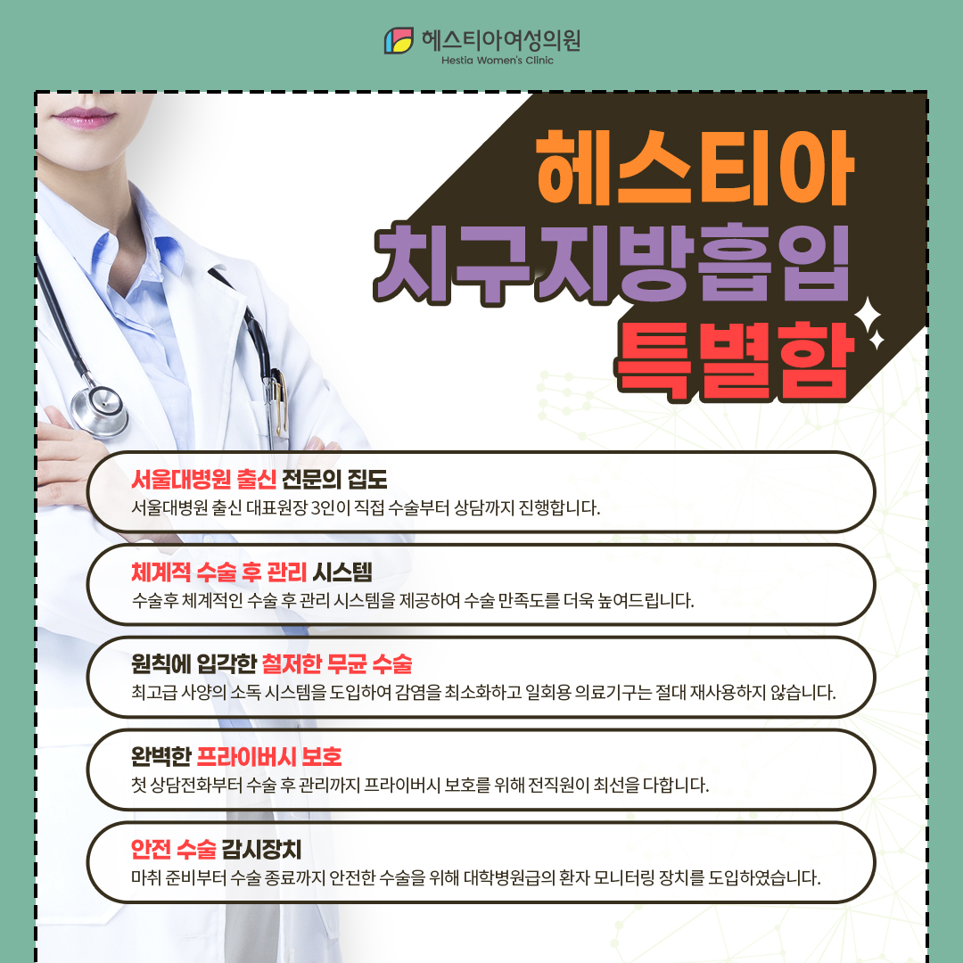 헤스티아 치구지방흡입 특별함