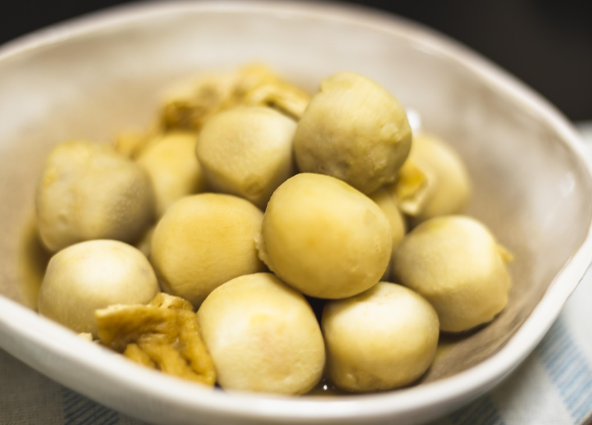 삶은 토란의 모습