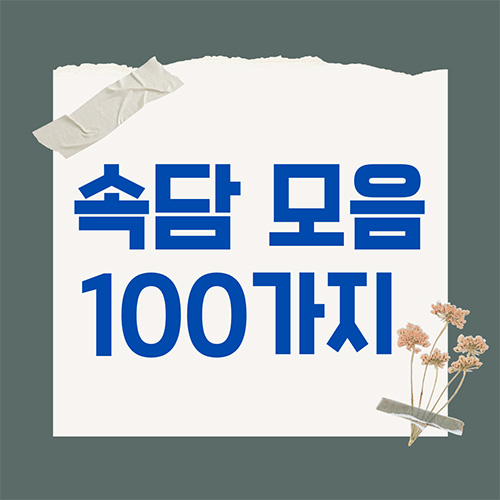 속담-모음-100가지와-뜻