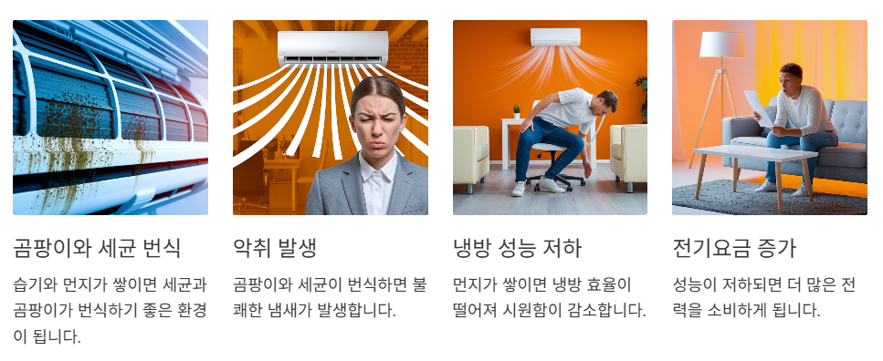 에어컨 청소를 해야하는 이유