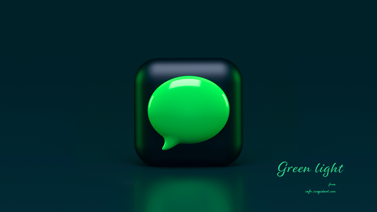 05 말풍선 C - Green light 초록색배경화면
