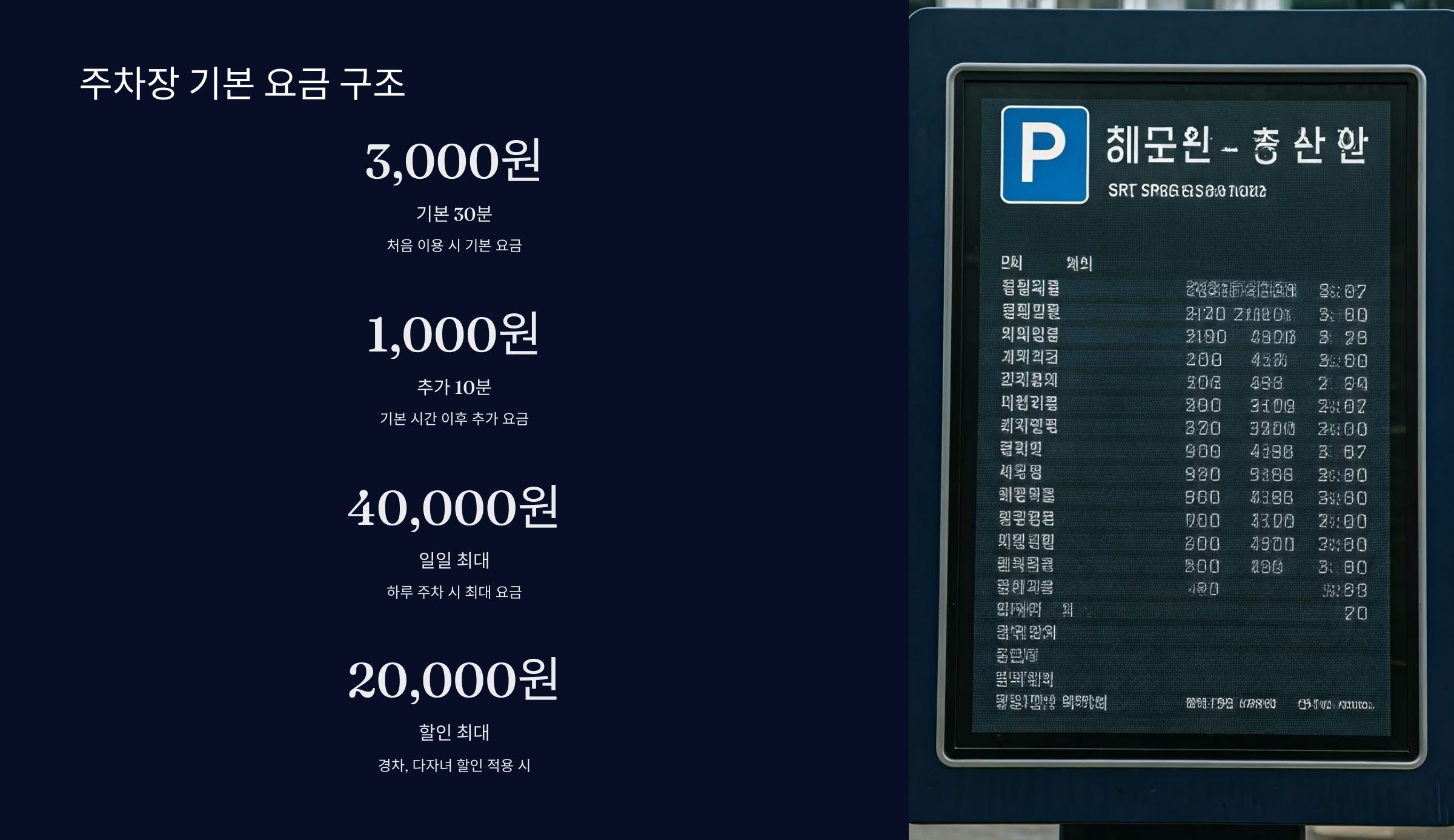 수서역-공영주차장-요금