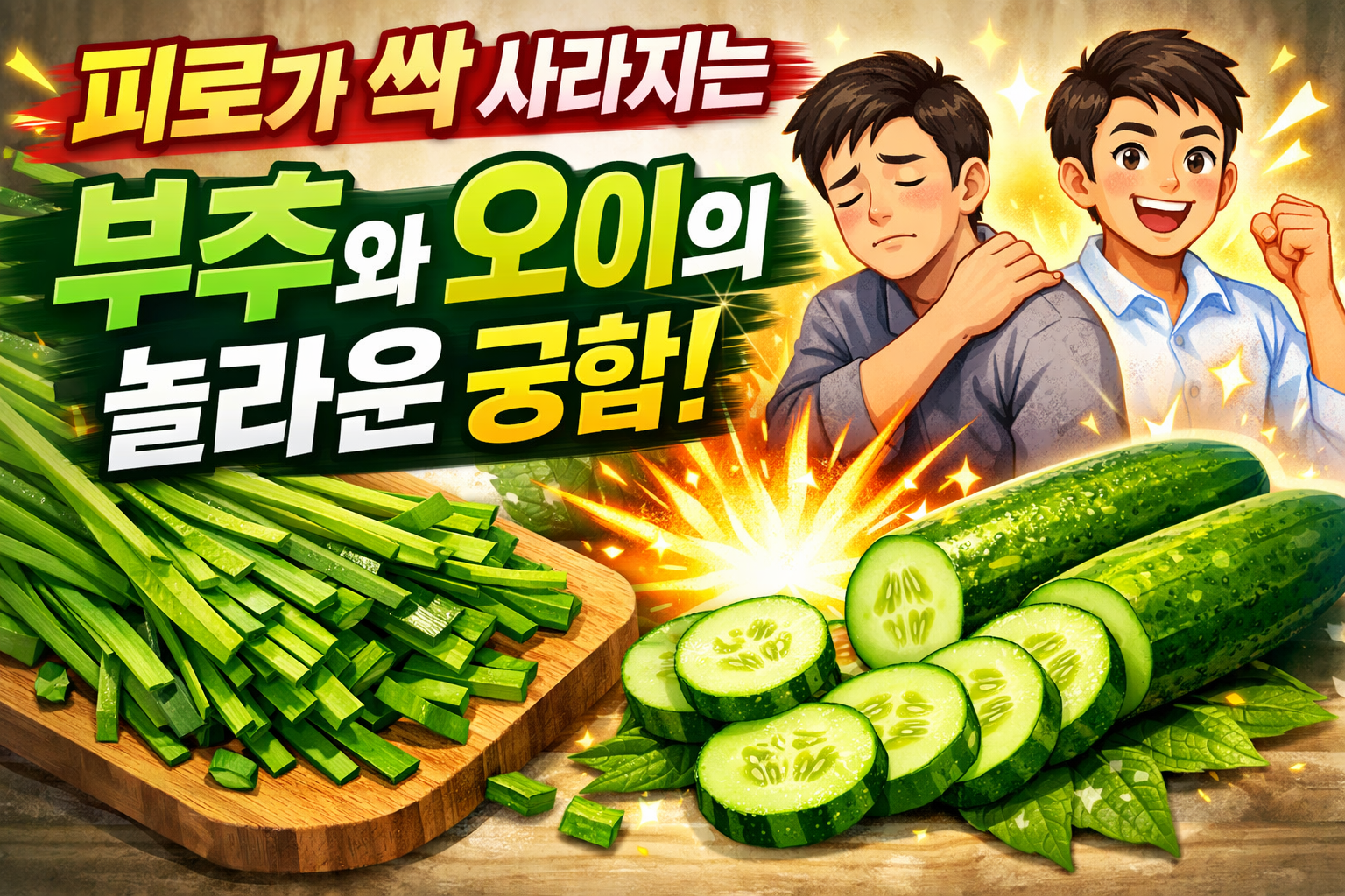 부추와 오이
