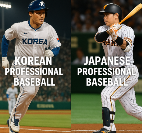 한국 프로야구와 일본 프로야구 사진