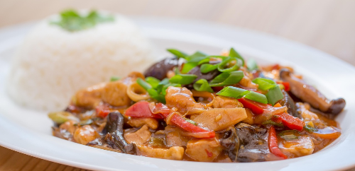 데리야끼 소스로 만든 닭가슴살 요리