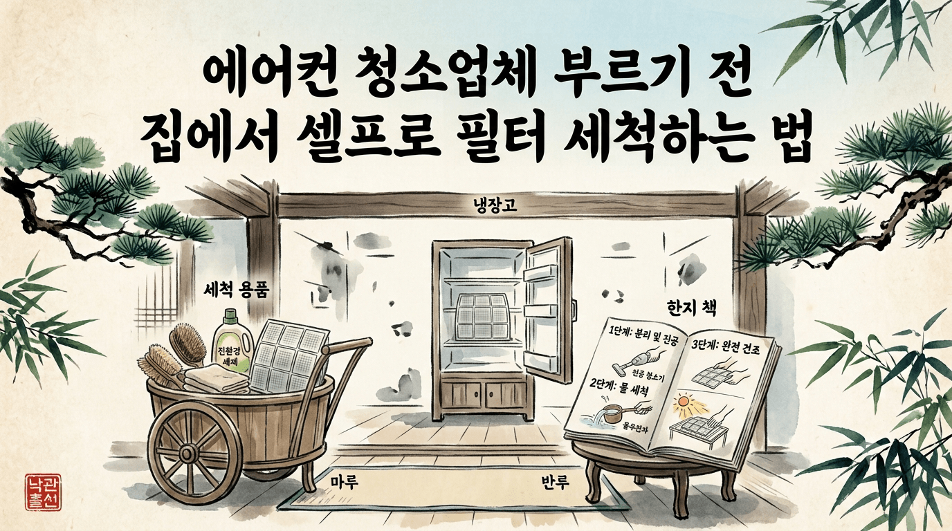에어컨 청소업체 부르기 전 집에서 셀프로 필터 세척하는 법
