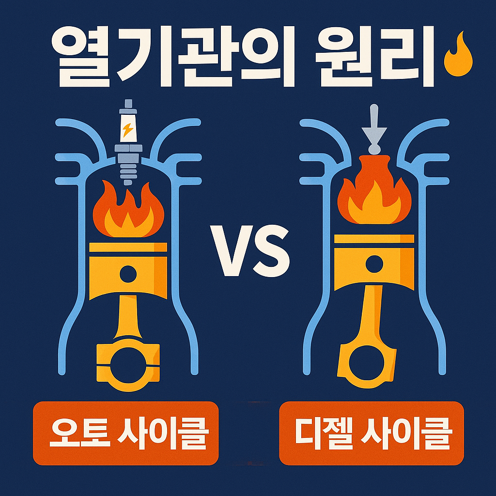 열기관의 원리: 오토, 디젤 사이클 비교