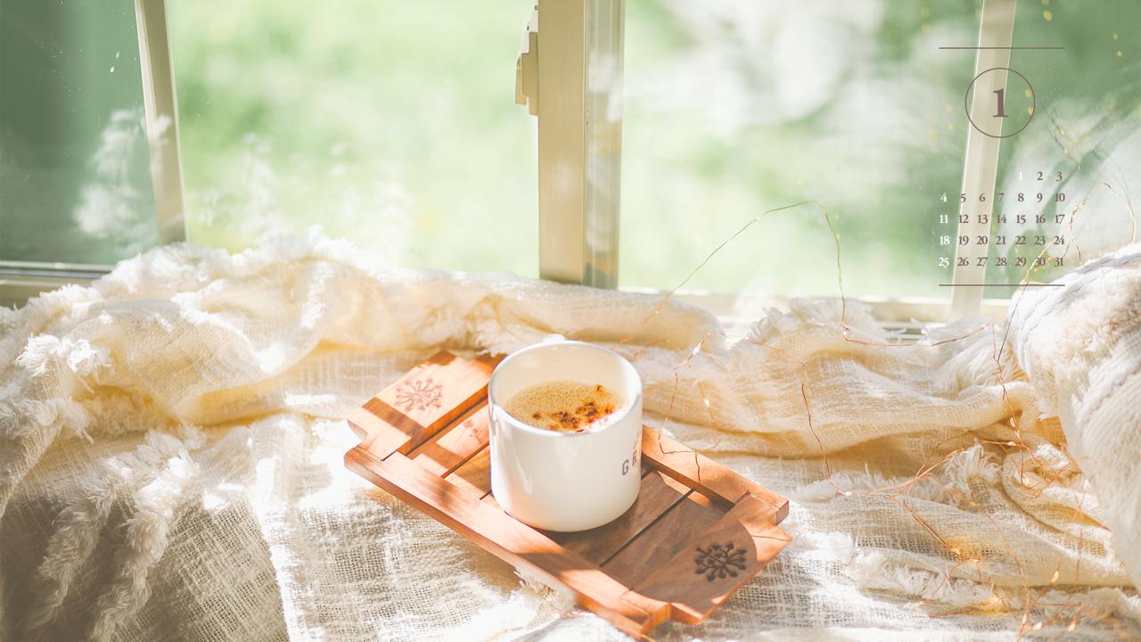 05 따뜻한 차 한잔 A - 2026년1월 달력배경화면