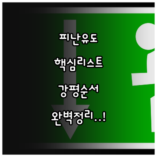 자위소방대 피난유도 훈련 점검 리스트..