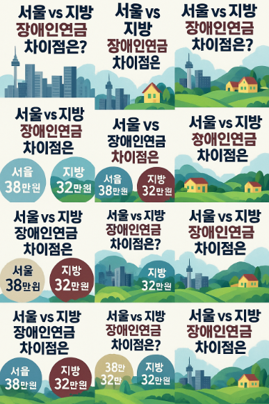 서울 vs 지방, 장애인연금 차이점은?