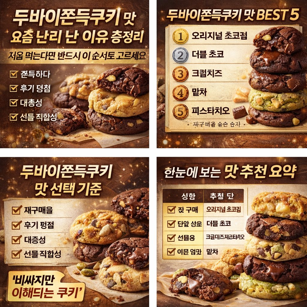 두바이쫀득쿠키 vs 일반 쿠키 차이점 총정리｜가격 차이 나는 이유 한눈에