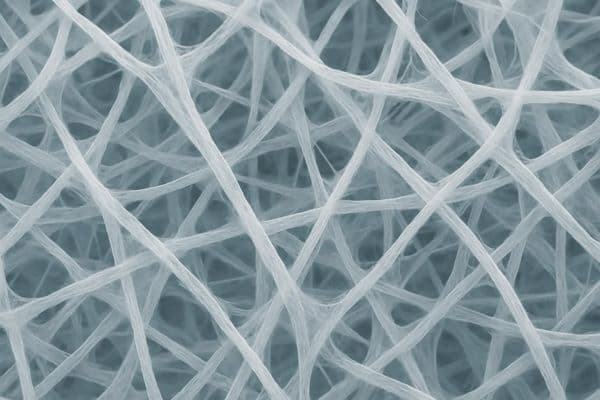 부직포 섬유의 무작위 배열과 결합 구조