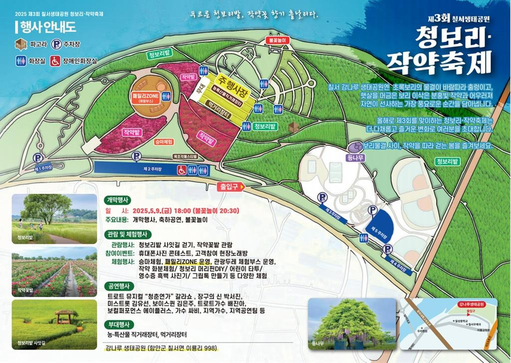 2025 함안 청보리 작약축제 일정, 위치, 볼거리 총정리(5/9~5/11)