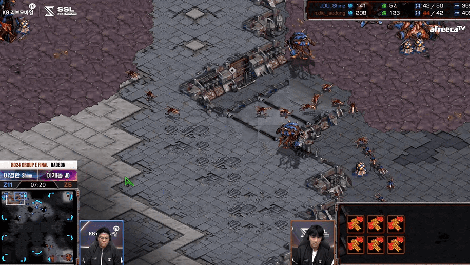 SSL 스타리그 24강 E조 최종전 저글링난입