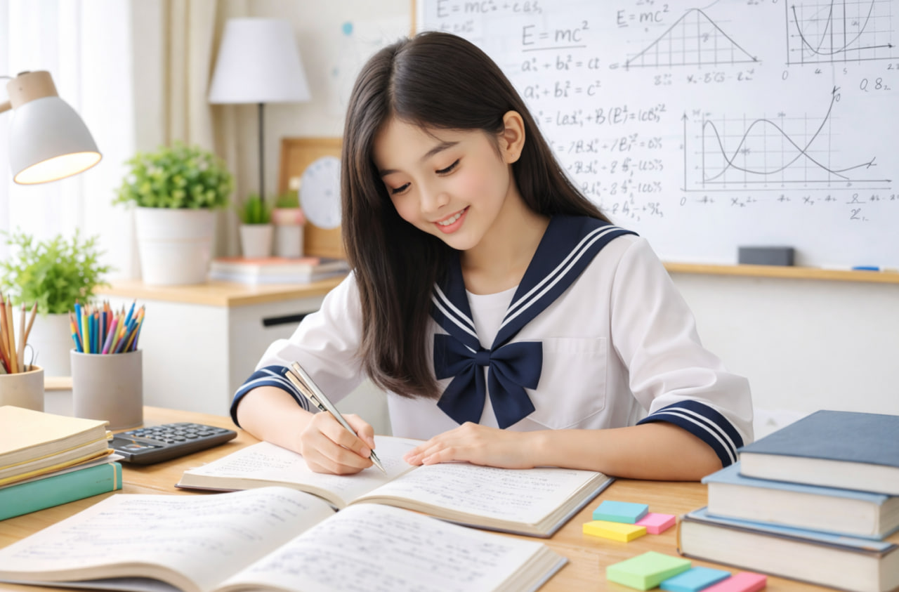 수학 공부하늠 모습