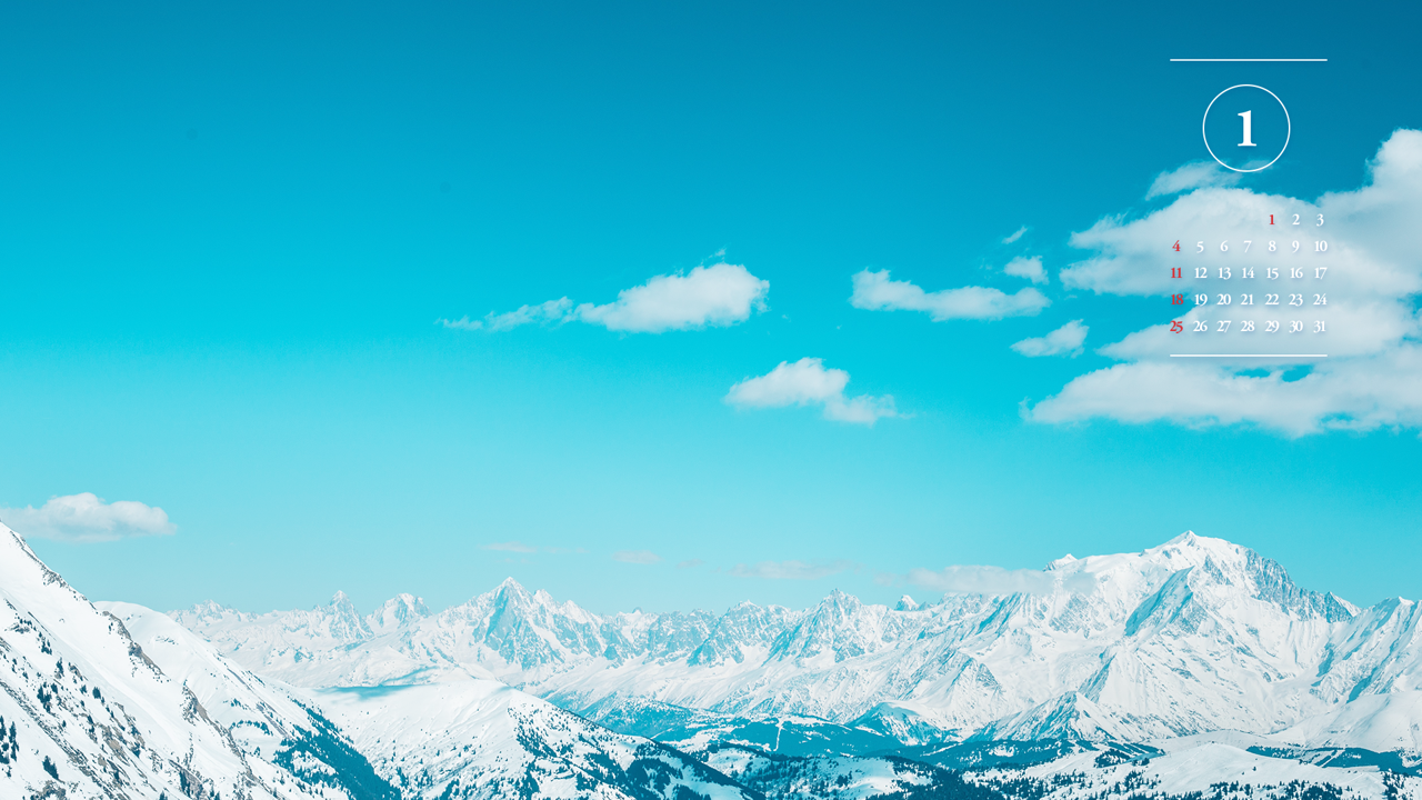 02 겨울하늘 A - 2026년1월 달력배경화면