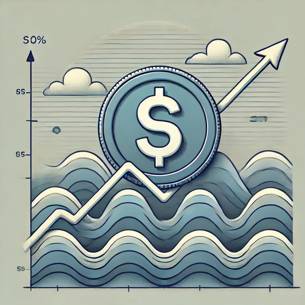 가격 변동성이 억제된 코인과 안정적인 그래프