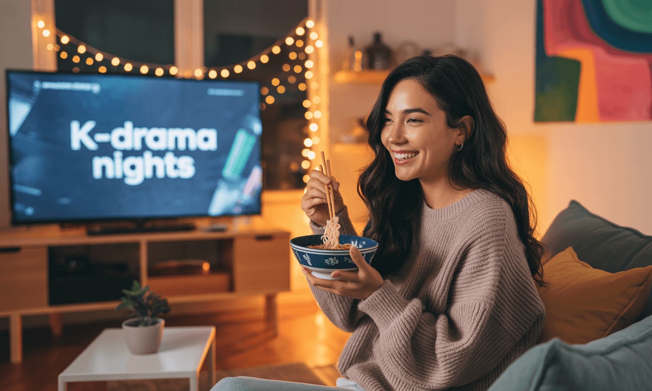 20대-여성-장염-원인-야식을-먹는-모습