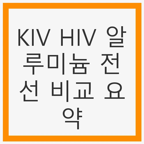 KIV HIV 알루미늄 전선 비교