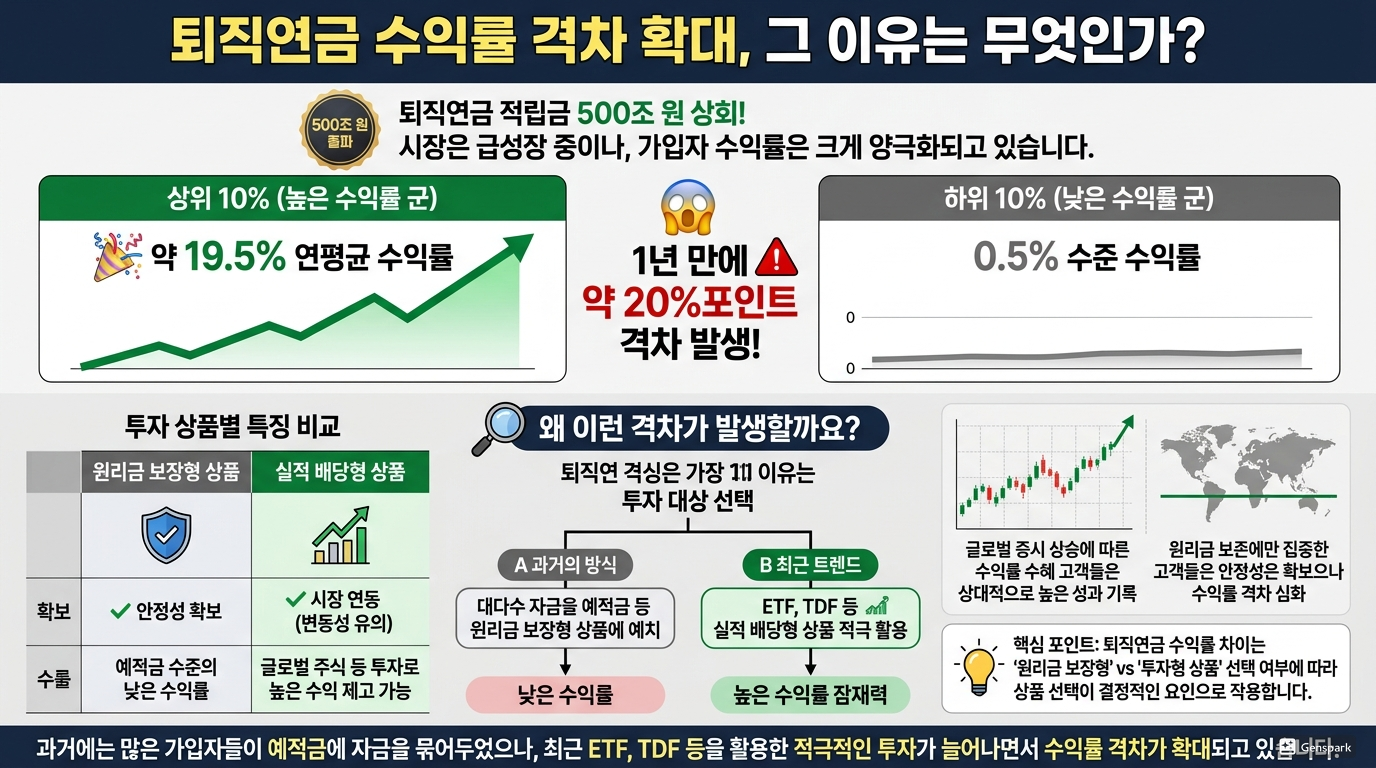 퇴직연금 수익률 격차가 커진 이유