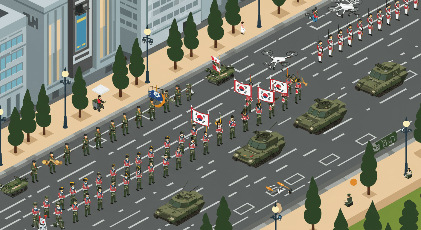 서울 도심 시가행진, 군의 위용을 펼치다