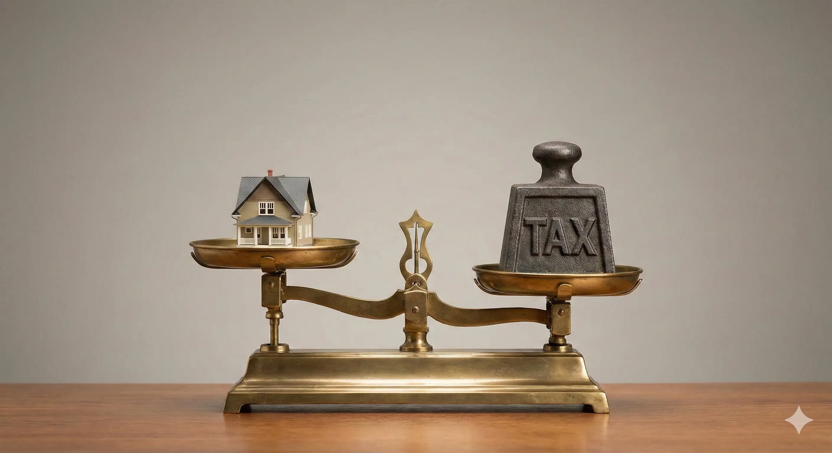 다주택자 양도세 중과세율 인상을 상징하는 저울 이미지