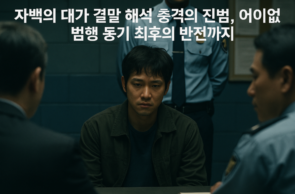 자백의 대가 결말 해석, 충격적 진범과 최후 반전 총정리