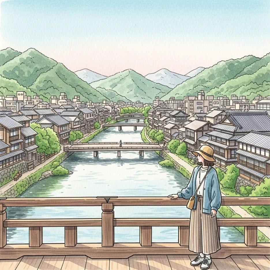 강과 산이 어우러진 도쿠시마 풍경