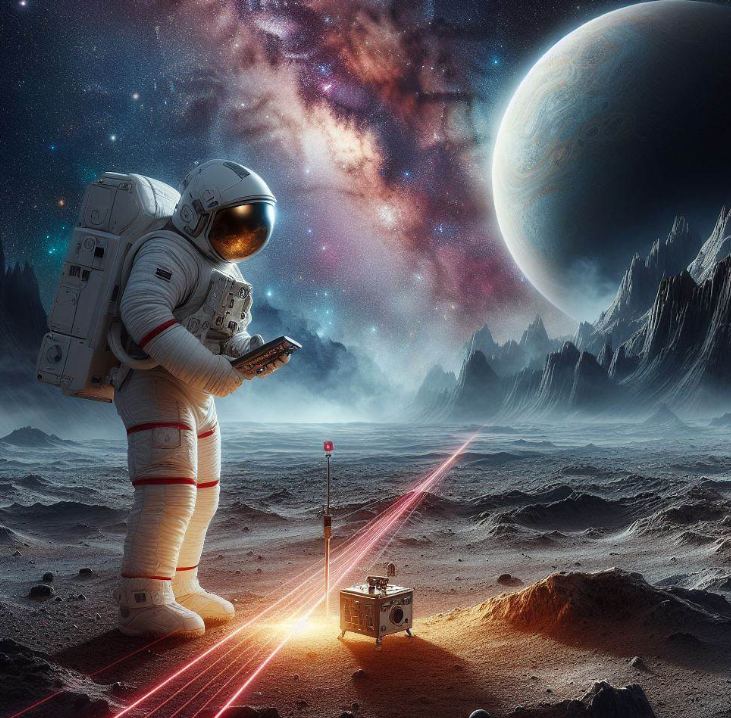 우주를 측정하는 우주비행사