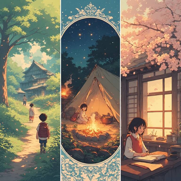 치유 애니메이션 관련 일러스트