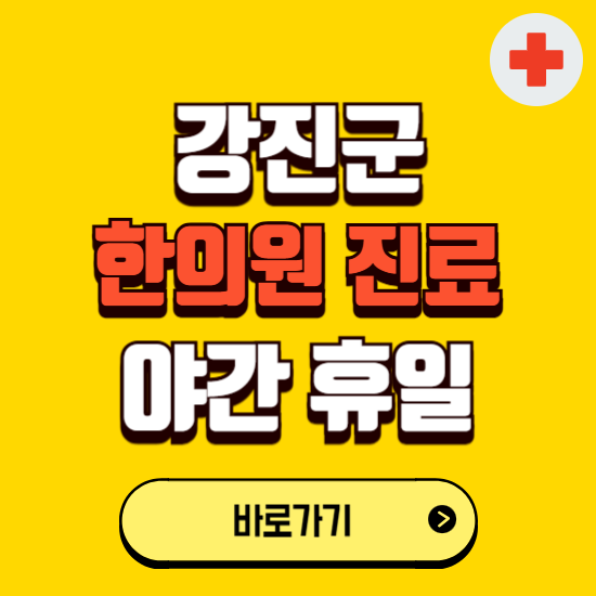 강진군 야간 휴일 한의원 한방병원 찾기 ❘ 24시 일요일 주말 연휴 응급진료 추천 잘하는 곳