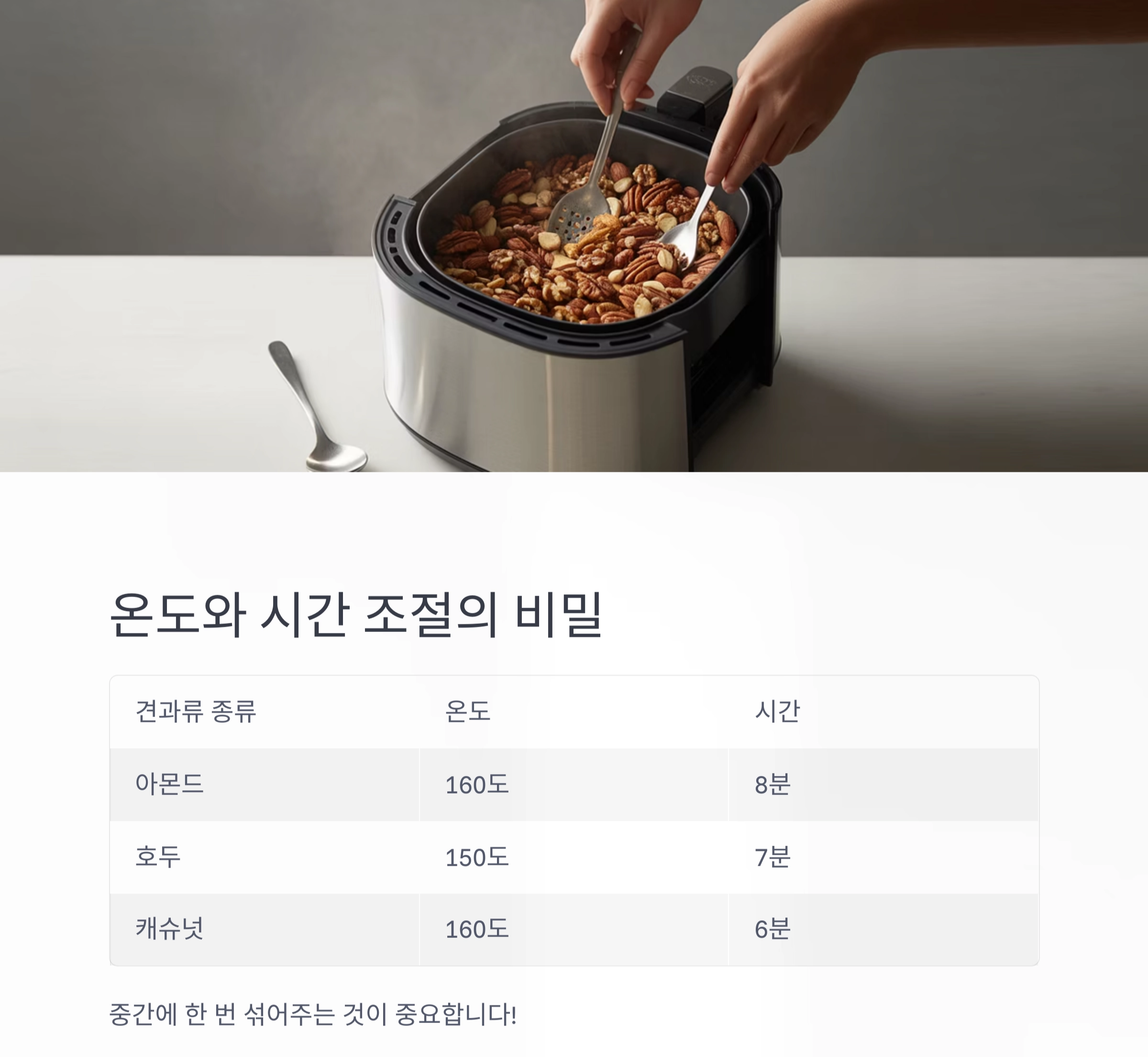 고소함이 살아있는 에어프라이어 견과류 구이 비법