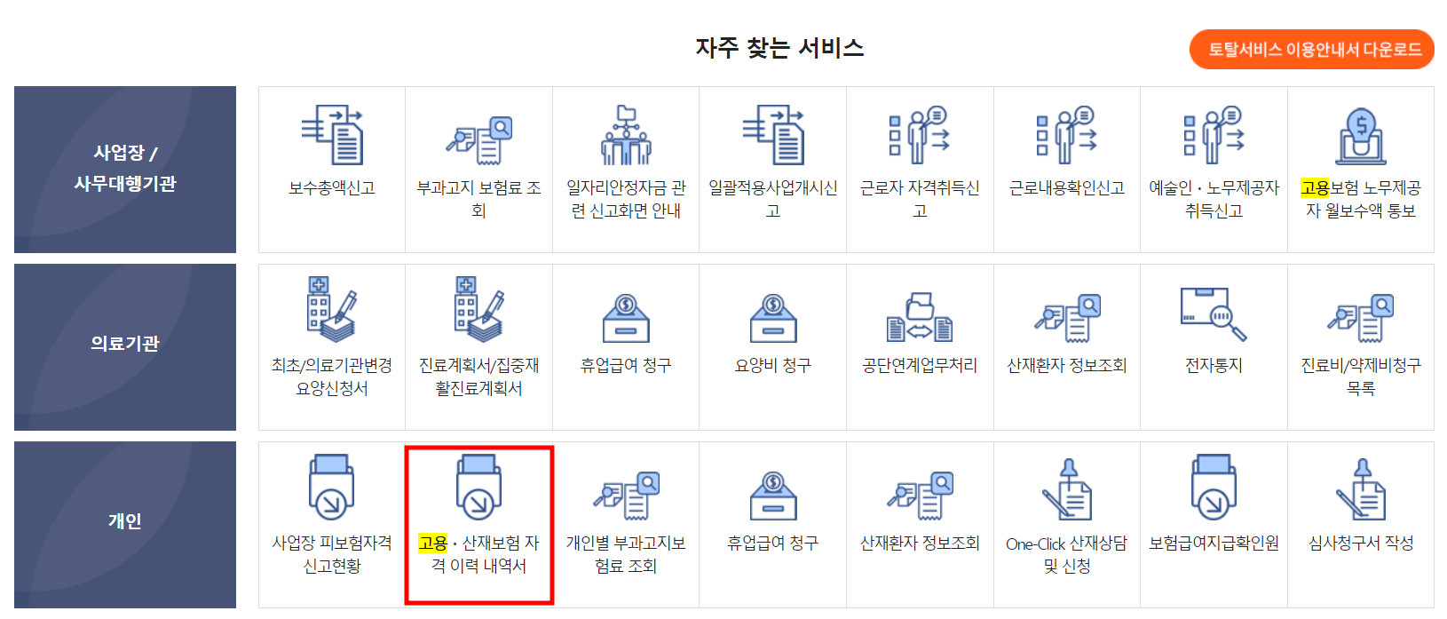 고용 보험 가입이력조회 방법