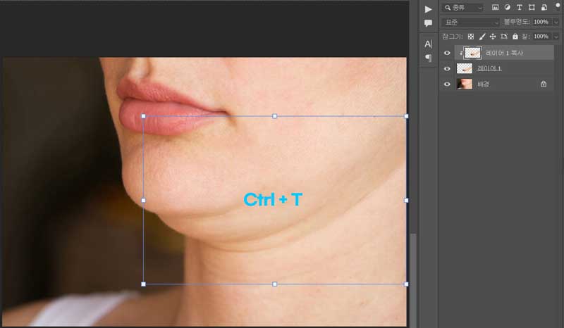 포토샵 ctrl +T
