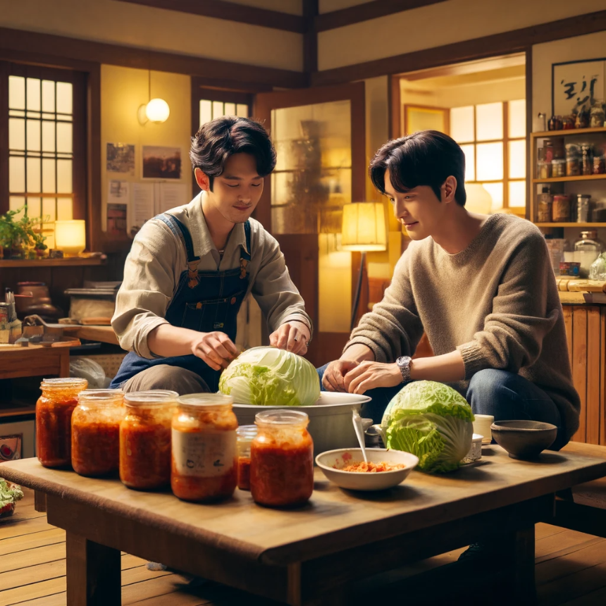 연예인과 집에서 김장하는 꿈