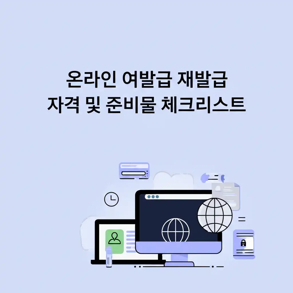 온라인 여권 재발급 신청 자격 및 필요 서류 준비물 이미지