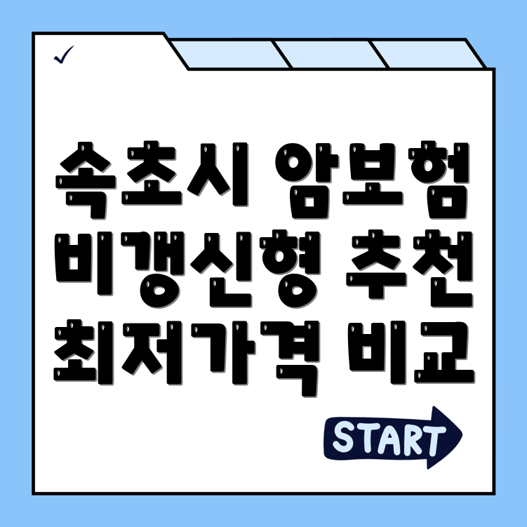 암보험 비교