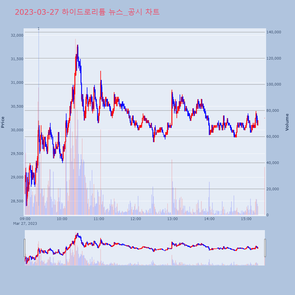 하이드로리튬_뉴스공시차트
