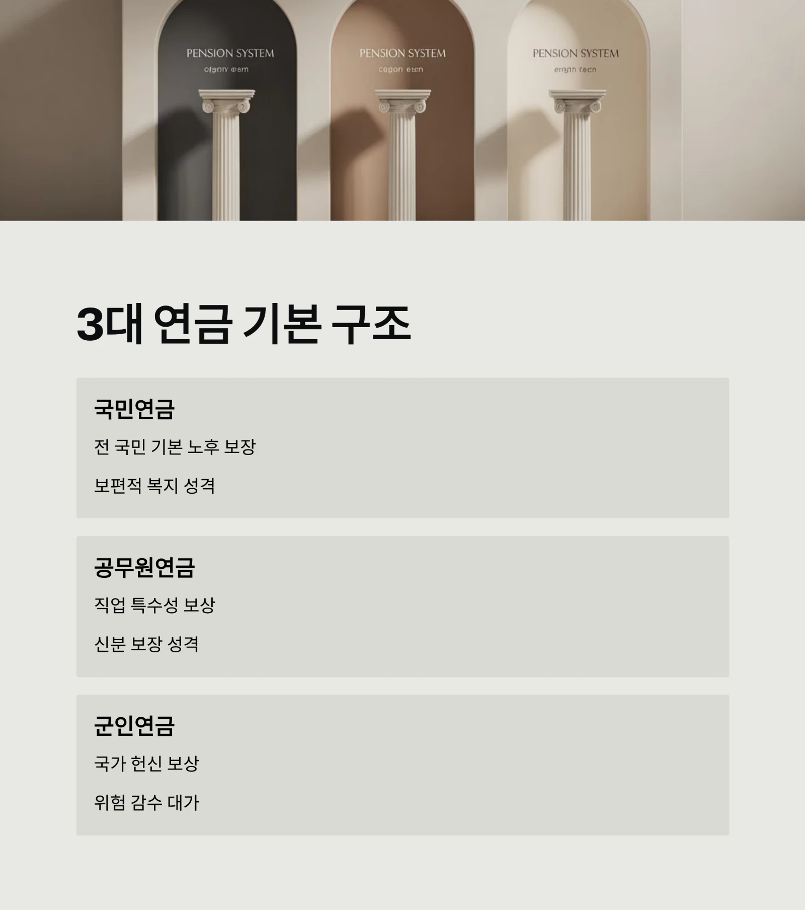 공무원 군인 국민연금 구조 비교표 (2026년판)|내 연금 수령액 완벽 분석