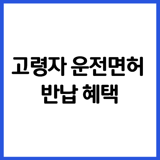 고령자-운전-면허-반납-혜택