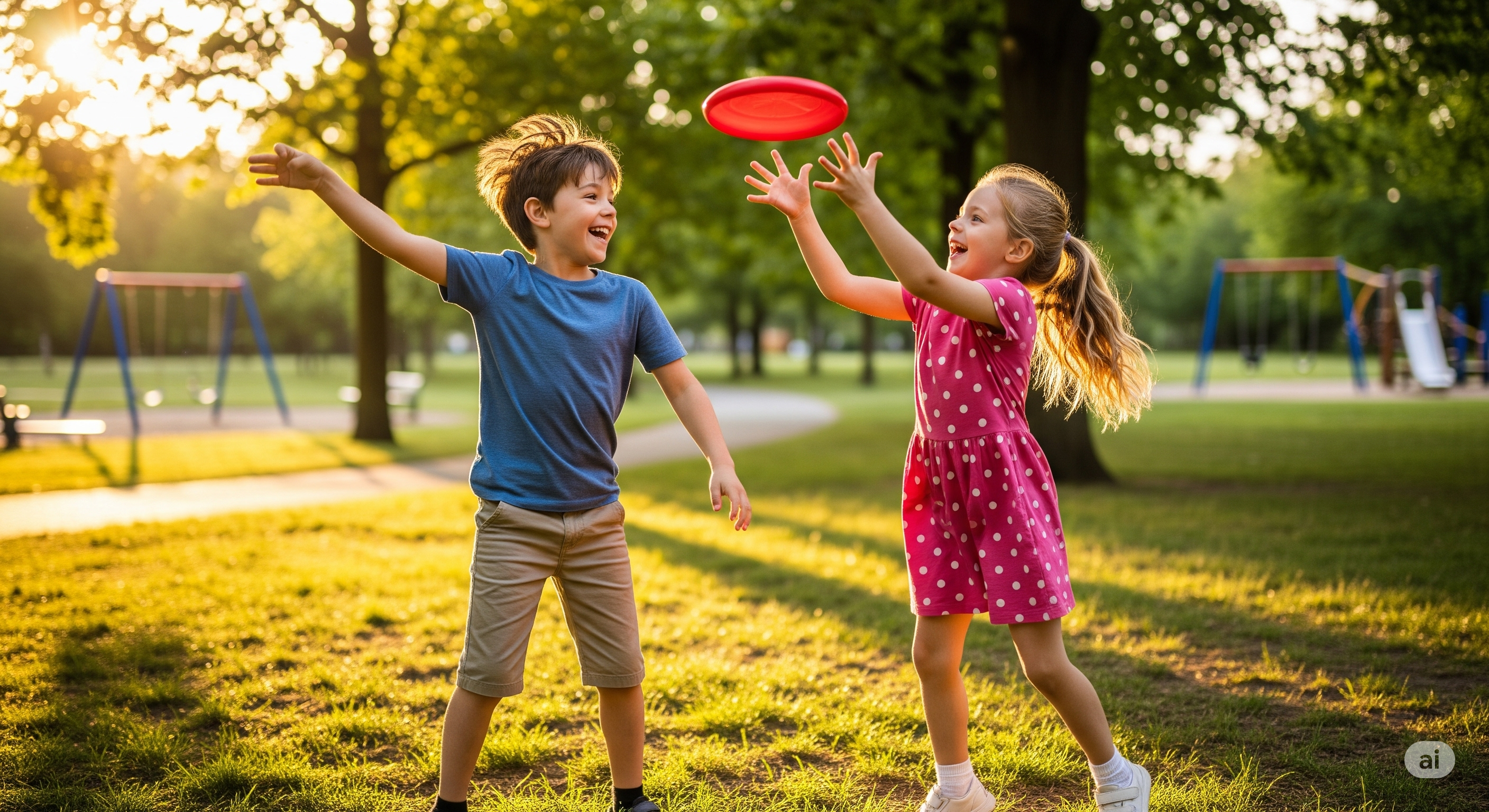 남자, 여자 놀이 중인 유아 이미지