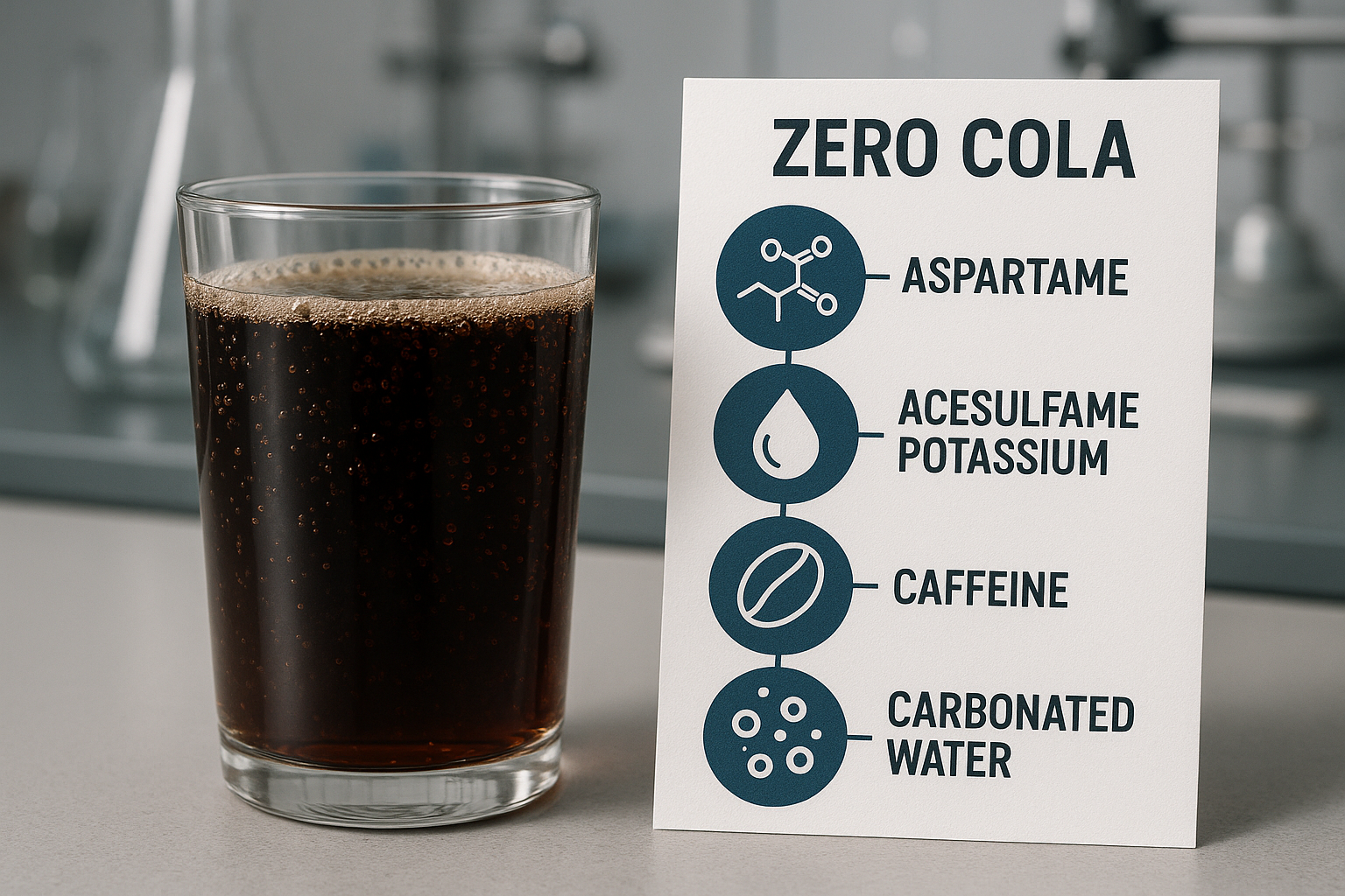 제로콜라가 담고 있는 성분표가 확대된 인포그래픽