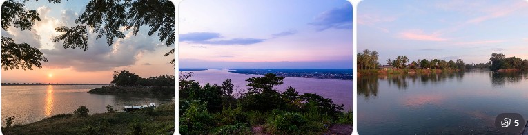 메콩강 강변 산책로