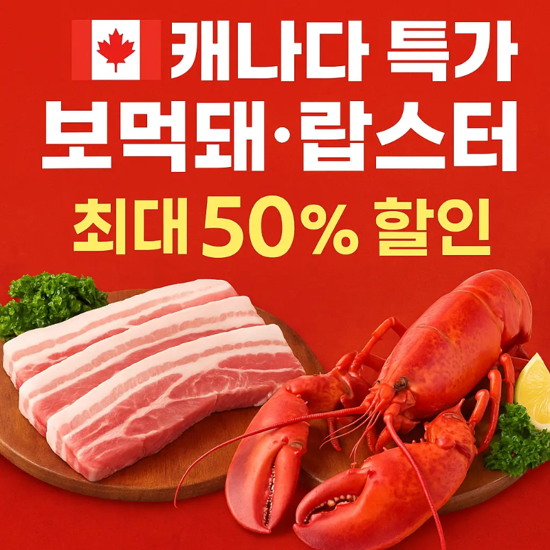 홈플러스 캐나다 특가 최대 50%할인 문구가 들어간 썸네일