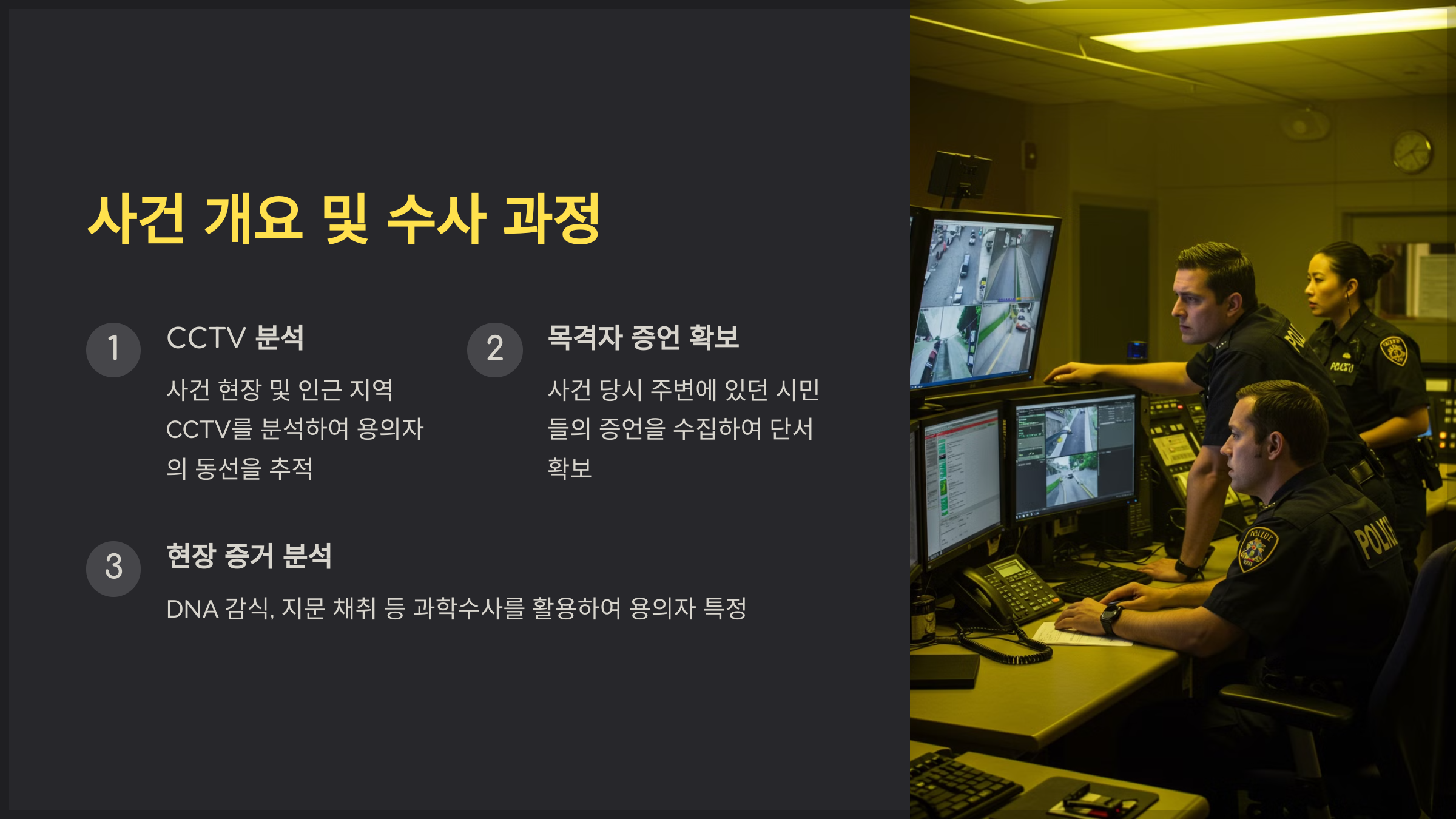 사건 개요 및 수사 과정