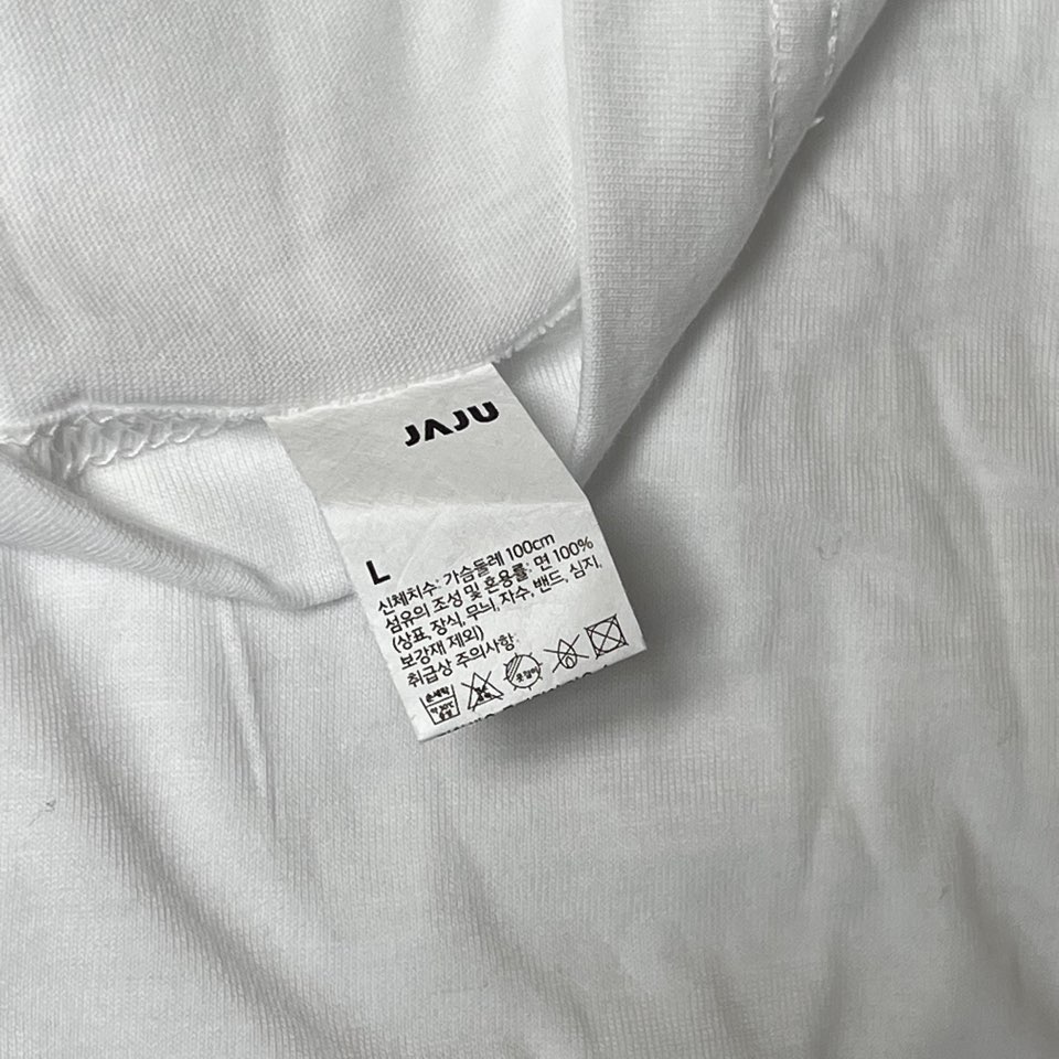 코튼 100% 라운드넥 티셔츠 세탁정보