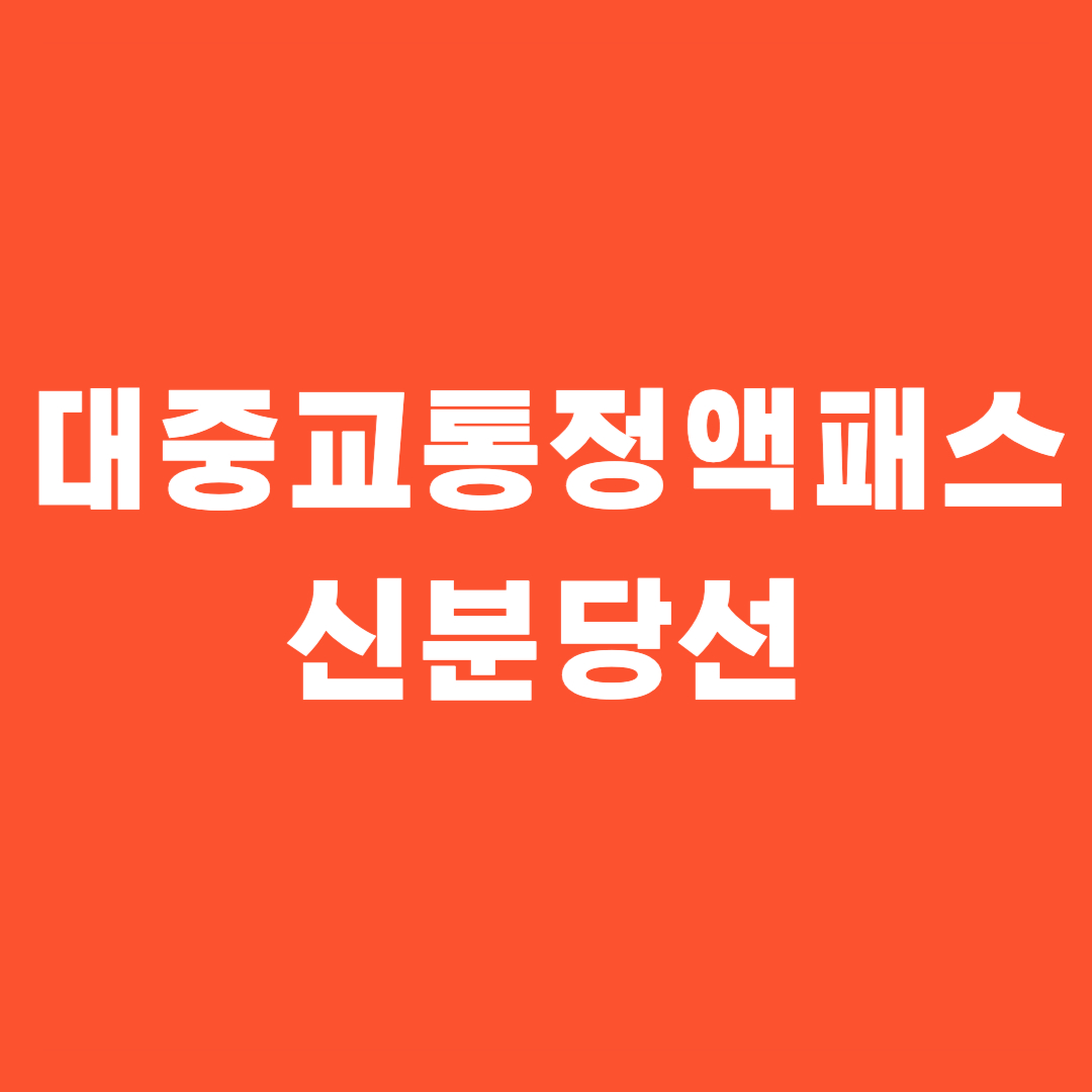 대중교통 정액패스 신분당선 무제한 k패스