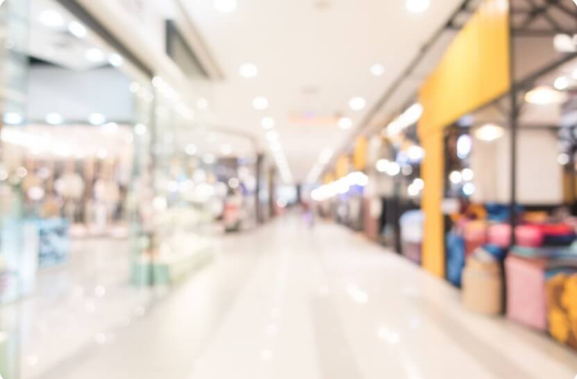 백화점 내 매장의 모습